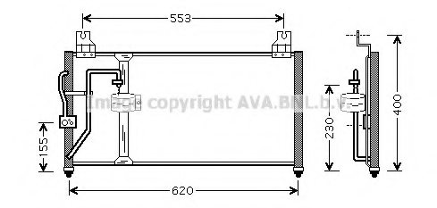 PRASCO KA5094 Condenser, air conditioning